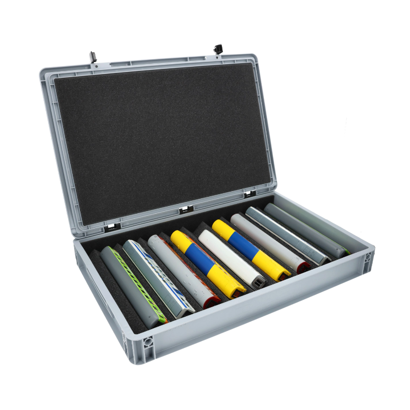 Eurobox 60 x 40 cm para locomotivas e vagões escala H0 (9 compartimentos).