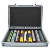 Eurobox 60 x 40 cm para locomotivas e vagões escala H0 (9 compartimentos).