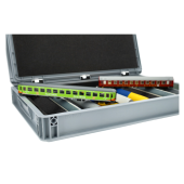 Eurobox 60 x 40 cm para locomotivas e vagões escala H0 (9 compartimentos).