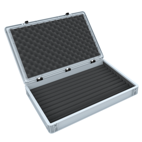 Eurobox 60 x 40 cm per locomotive e vagoni in scala N (10 scompartimenti).