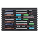 Eurobox 60 x 40 cm per locomotive e vagoni in scala N (10 scompartimenti).