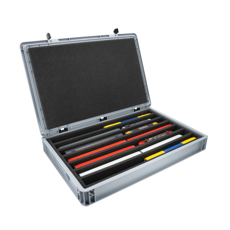 Eurobox 60 x 40 cm para locomotivas e vagões de escala H0 (7 compartimentos).