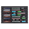 Eurobox 60 x 40 cm Set for model railway N scale (10 Compartments).