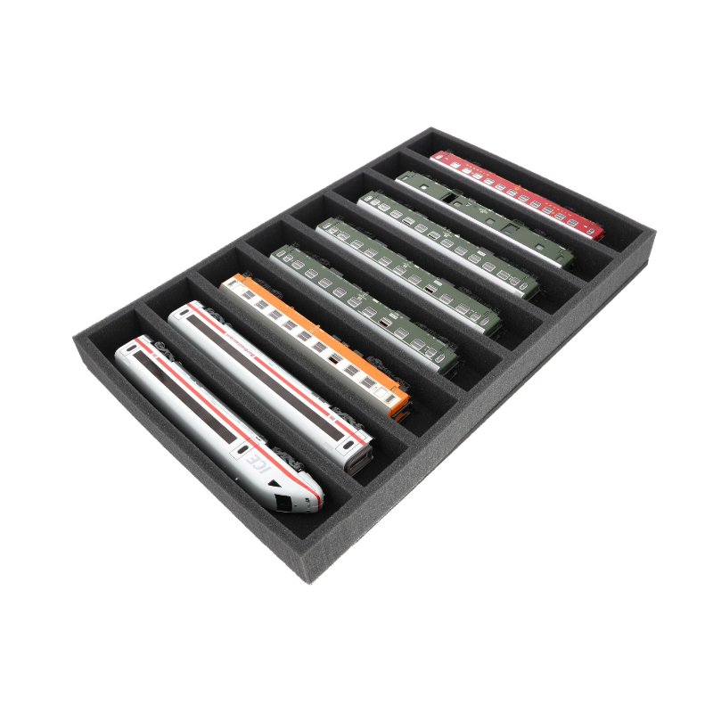 Foam inlay H0 Gauge horizontal (8 slots).