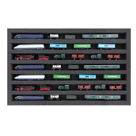 Foam inlay N Gauge horizontal (7 slots).