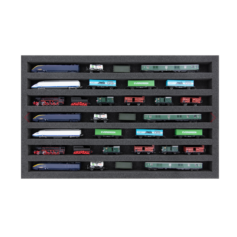 Foam inlay N Gauge horizontal (7 slots).