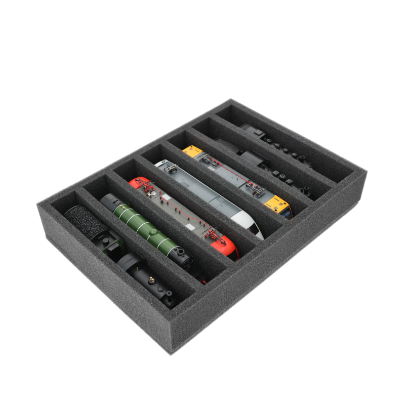 Foam inlay H0 Gauge for upright storage (7 slots).
