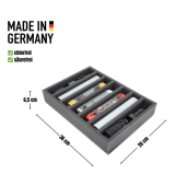Foam inlay H0 Gauge for upright storage (7 slots).