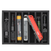 Foam inlay H0 Gauge for upright storage (7 slots).