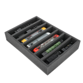 Foam inlay H0 Gauge for upright storage (7 slots).