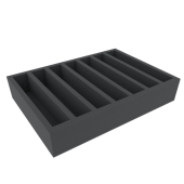 Foam inlay H0 Gauge for upright storage (7 slots).