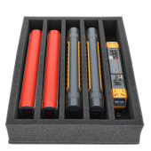 Inserção de espuma para a posição vertical dos comboios da escala H0 (5 compartimentos).