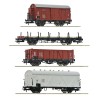 4 piece set: Goods wagons, PKP.