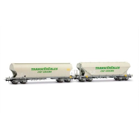Set von französischen Transcereal-CAF Grains Trichtern.