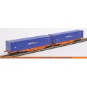 Sggmrss Wagon Continental Rail/Wascosa, with "Unit45" containers.