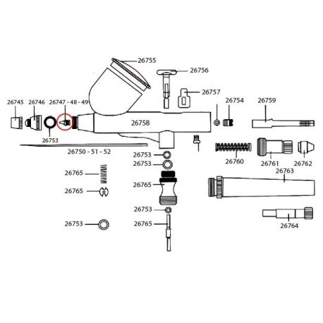 Nozzle for airbrush 0,50 mm.