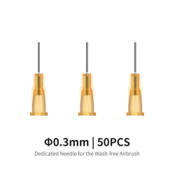 Ago da 0,3 mm per aerografo autopulente (50 pezzi).
