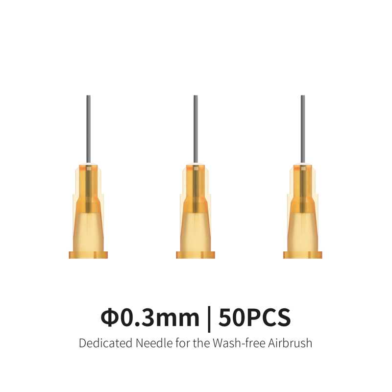 Aguja 0.3 mm para aerógrafo autolimpiante (50 piezas). Aguja 0.3 mm para aerógrafo autolimpiante (50 piezas).