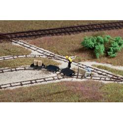 Narrow gauge platform wagons.
