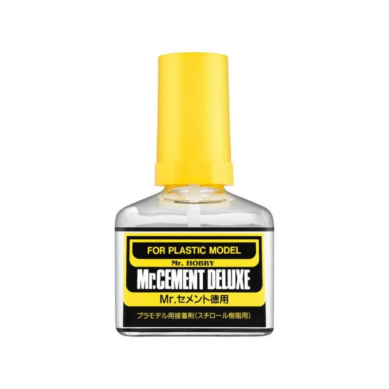 Plastic glue MR Cement Deluxe.