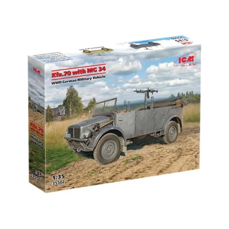 Veículo militar Kfz.70 com MG 34.