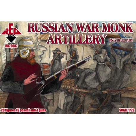 Artillerie russischer Kriegermönche. ROTE BOX
