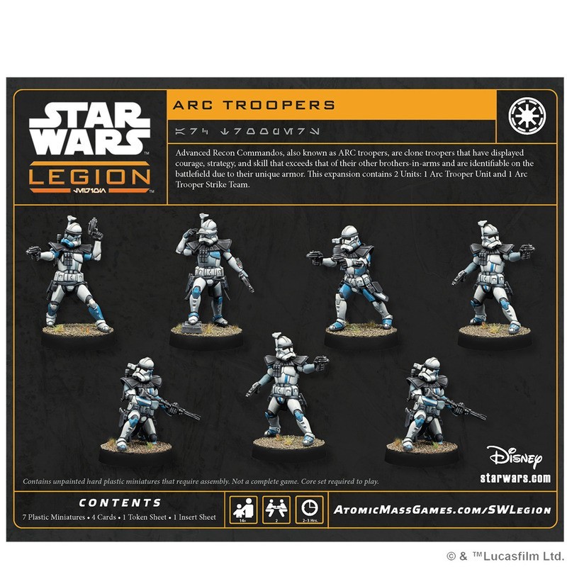ATOMIC MASS GAMES SWQ133 SW Legión: ARC Troopers, Wargames y miniaturas ...