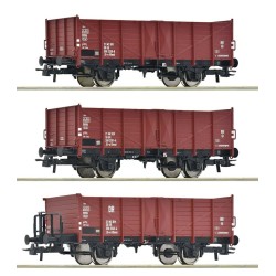Satz von drei Güterwagen, DR.