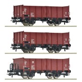 3-piece set: Open goods train, DR.