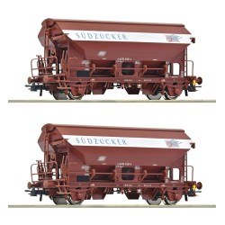 2-piece set: Swivel-roof wagons, DB.