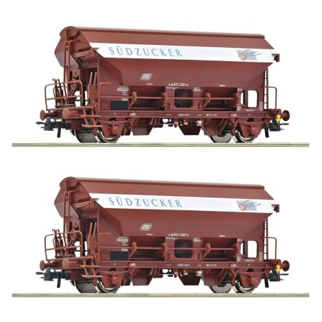 2-piece set: Swivel-roof wagons, DB.
