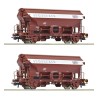 2-piece set: Swivel-roof wagons, DB.