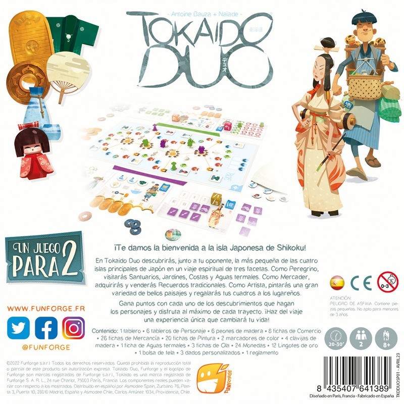 Tokaido Duo | Gioco Da Tavolo Per 2 Giocatori In Spagnolo | Avventura Giapponese | Regalo Originale