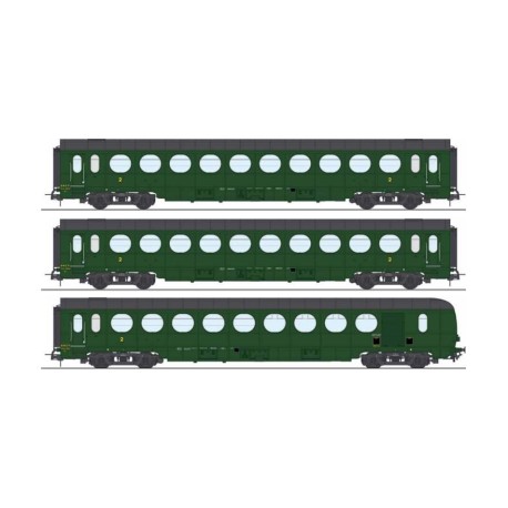 Set of light coaches, SNCF.