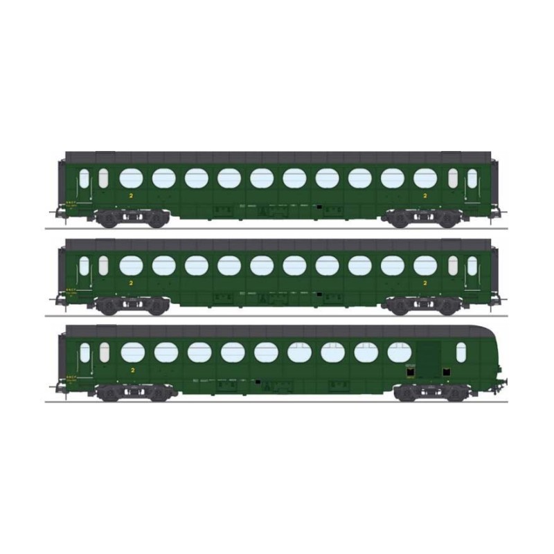 Set of light coaches, SNCF. Set of light coaches, SNCF.