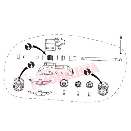 Gearbox, cardan and motor axles, Iryo.