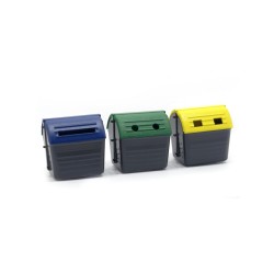 Contentores modernos de reciclagem.