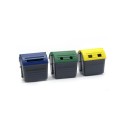 3 modern recycling containers.