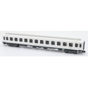 2nd class coach B12x in white transitional livery, RENFE.