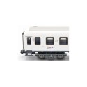 2nd class coach B12x in white transitional livery, RENFE.