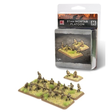 Equipos de mortero de 81mm japoneses.
