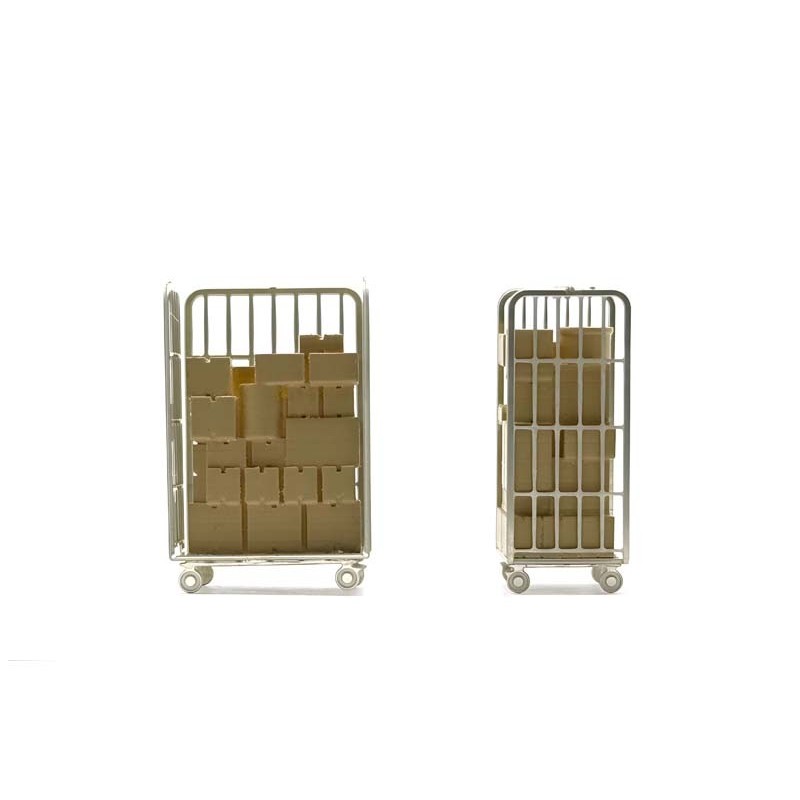 Parcel trolleys.