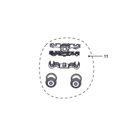 Complete dummy bogie for coaches.