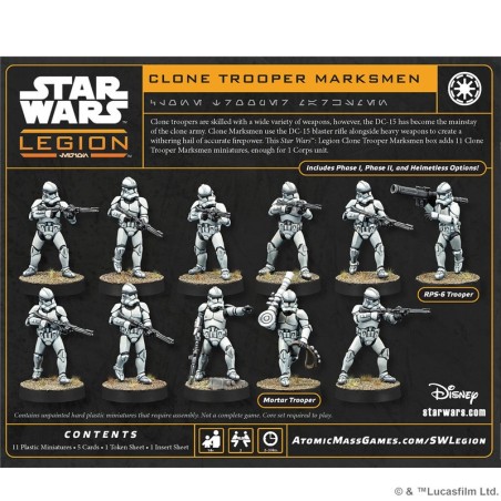SW Legion: Unidad de tiradores de soldado clon.