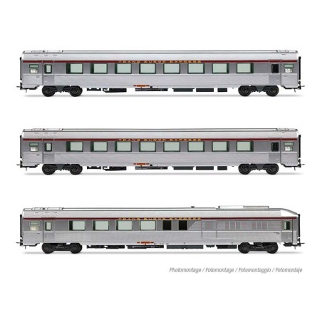 Ensemble de 3 voitures « TEE Mistral 69 », SNCF.