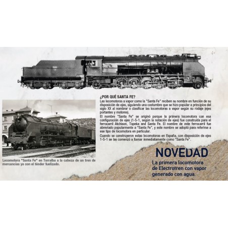 RENFE 5001 “Santa Fe” steam locomotive, coal version.
