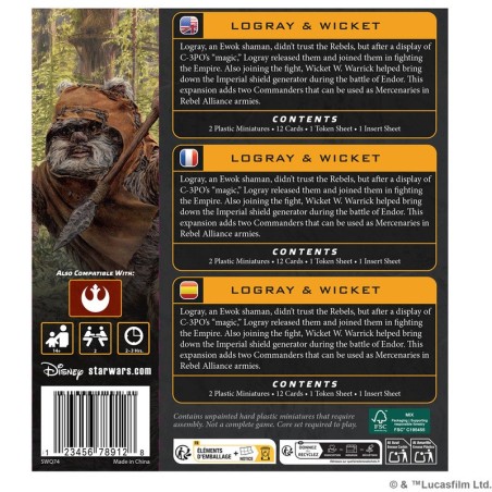 Star Wars Legion: Logray y Wicket.