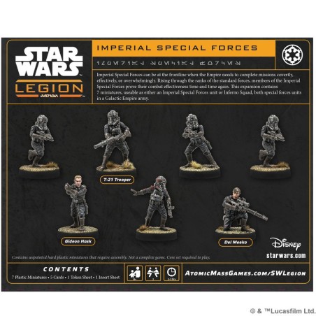 Star Wars Legión: Imperial Special Forces.
