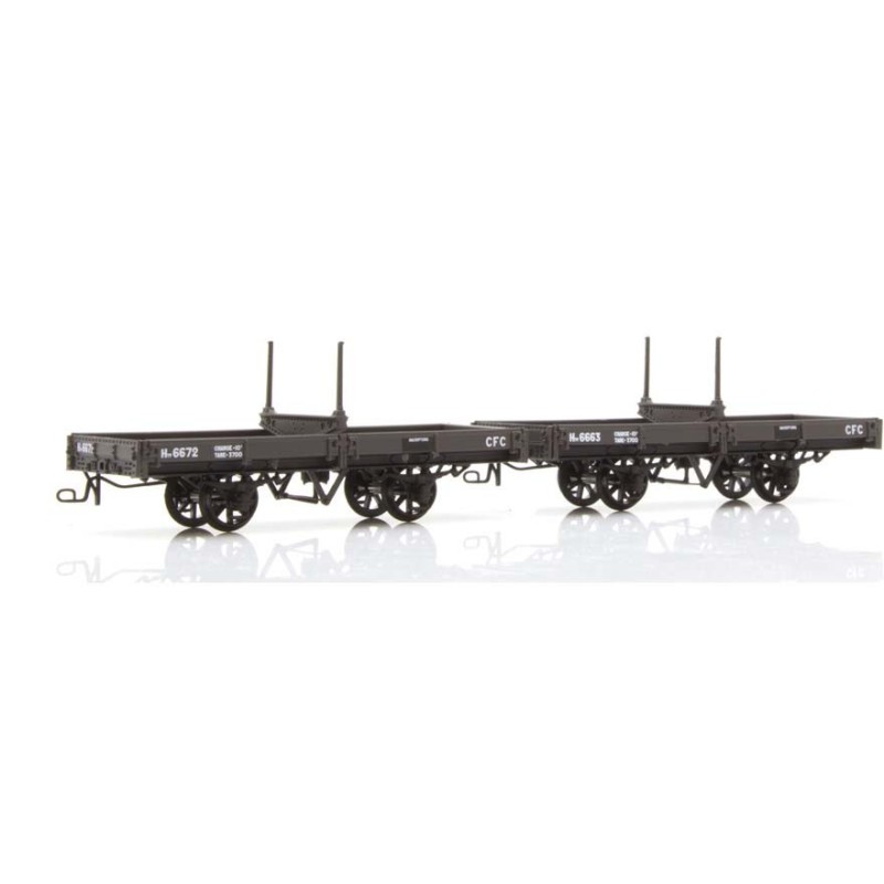 Set of 2 wagons plats.