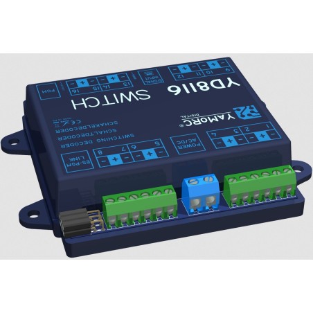 Decoder de accesorios tipo interruptor, 16 salidas.